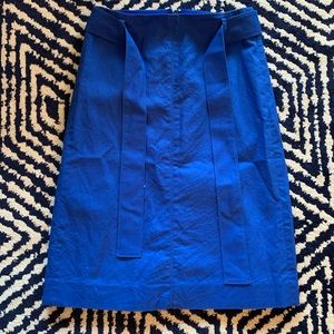 J Crew Blue Knee Length Skirt